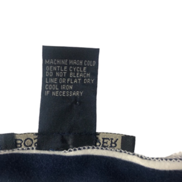 Boston Proper Twist Bodice Sleeveless Navy White Striped Top Size M - Picture 5 of 5